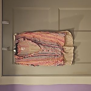 No boundaries shirt size extra large striped red yellow blue pink.